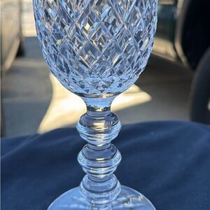 Waterford Crystal Clear Goblet with Intricate Design